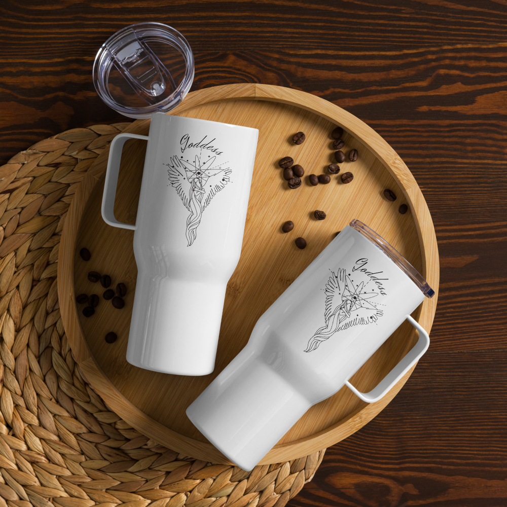 Goddess Travel mug with a handle